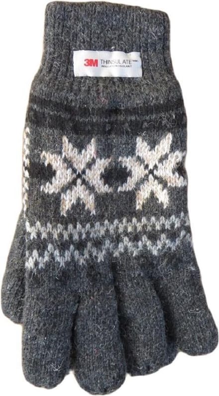 Handschoenen heren winter met Thinsulate voering, deels met wol.