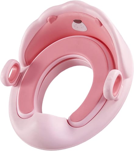 WC trainingszitje - Potje bril - Zindelijkheidstraining kind - Antislip handgrepen - 35.5 x 37 cm - Roze