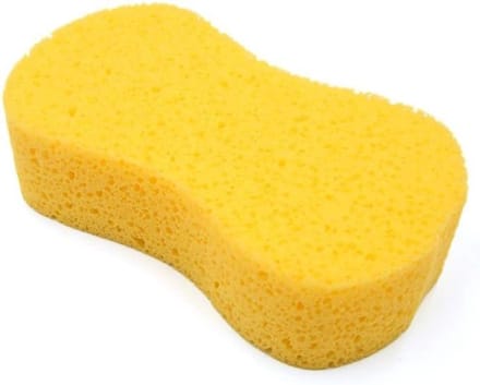 Auto Was Spons - Reinigingshulp - Auto Reinigen - 8-vorm Ontwerp - 22 x 12 x 6 cm - Geel