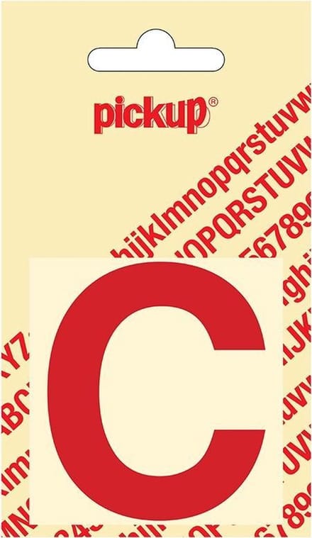 Pickup plakletter Helvetica 60 mm - rood C