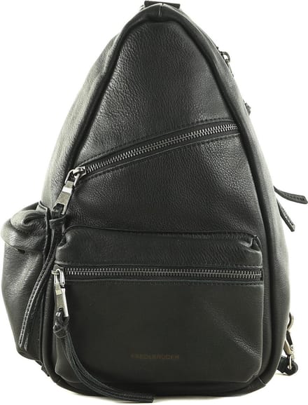FREDsBRUDER Leren Rugzak My Old Friend Backpack Black Zwart