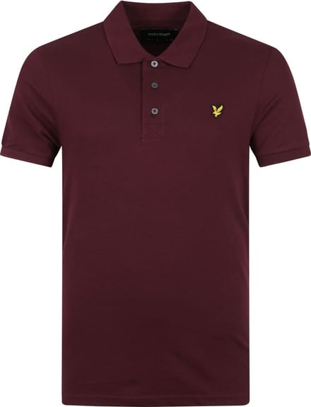 Lyle and Scott Polo Burgundy - Maat L - Heren