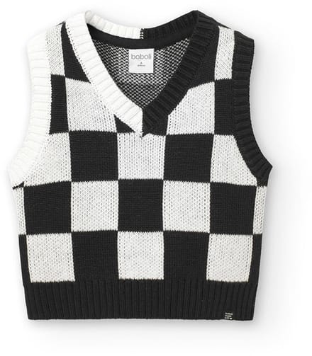 Boboli Knitwear Check Vest Veelkleurig 5 Years Meisje