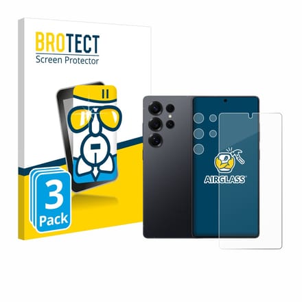 Screenprotector 3 Stuks voor Samsung Galaxy S25 Ultra (Voor+Camera) Beschermglas transparant