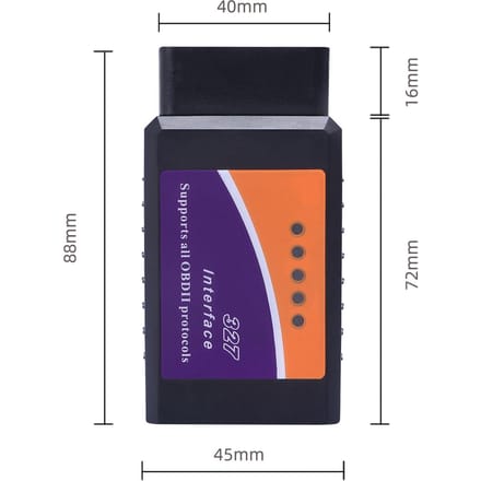 Auto ELM327 OBD2 Bluetooth Scanner Auto Diagnostische Scan Tool Voertuig OBDII Foutlezer zwart