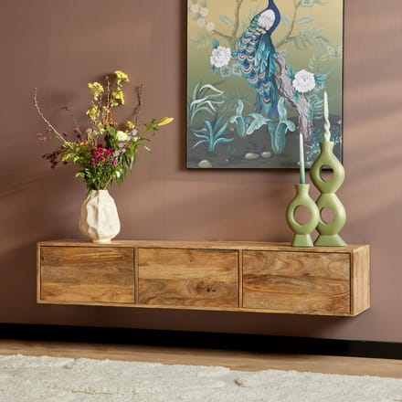 Zwevend TV-meubel Vision 160 cm - naturel