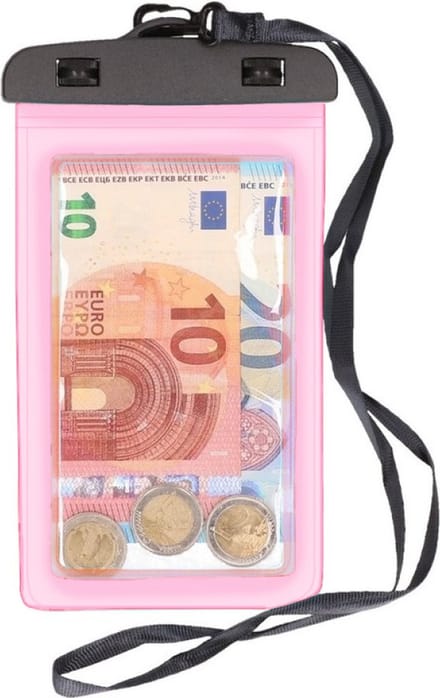 Bellatio Design waterdicht documententasje / waardevolle spullenhoesje - Roze