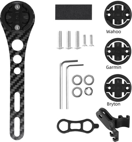 Fietshouder van koolstofvezel voor Garmin/Wahoo/Bryton