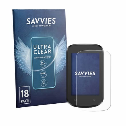 Savvies - Screenprotector voor iGPSPORT BSC100MAX - Folie Beschermfolie transparant 18 Stuks