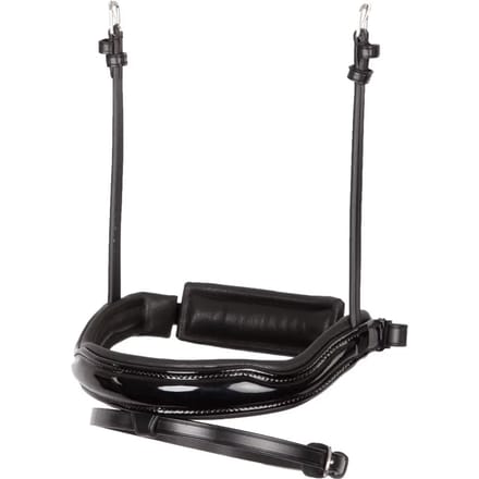 Paardenneusriem in anatomisch leer BR Equitation Pull-back Lacquer