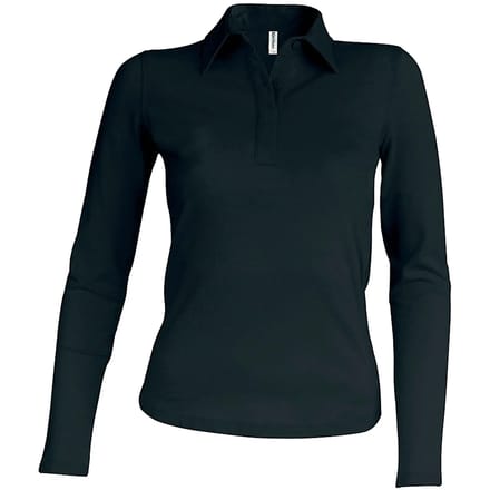 Kariban Damespolo lange mouwen K244 - Black - M