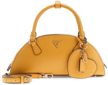 GUESS handtas schoudertas Isobel Dome Satchel Amber donkergeel
