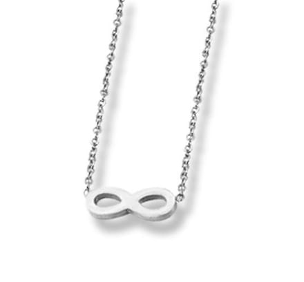 Amanto Ketting Emer - 316L Staal - Infinity - 13x5mm - 43+5cm