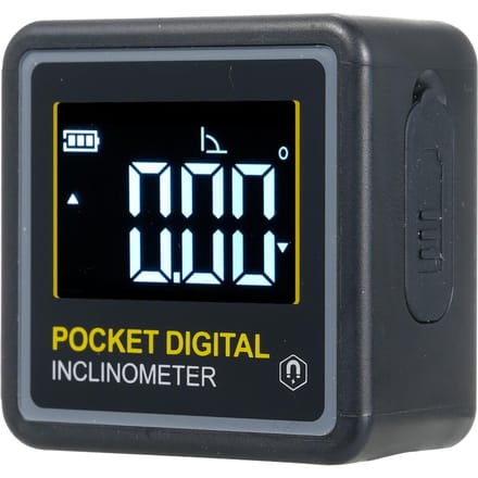 4 x 90 graden draagbare digitale inclinometer LCD-achtergrondverlichting digitale gradenboog hellingmeter digitale hoek zwart