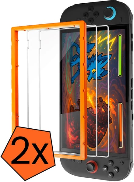 Screenprotector - Geschikt voor Nintendo Switch 2 Screenprotector Met Frame Bescherm Glas - Tempered Glass Geschikt voor Nintendo Switch 2 Screen Protector - 2 PACK