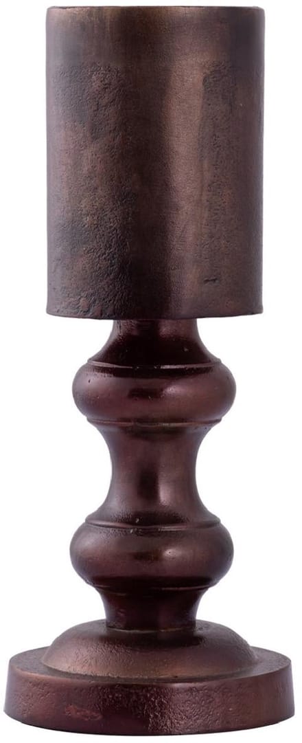 PTMD Kandelaar Nessa - 13x13x31 cm - Aluminium - Koper