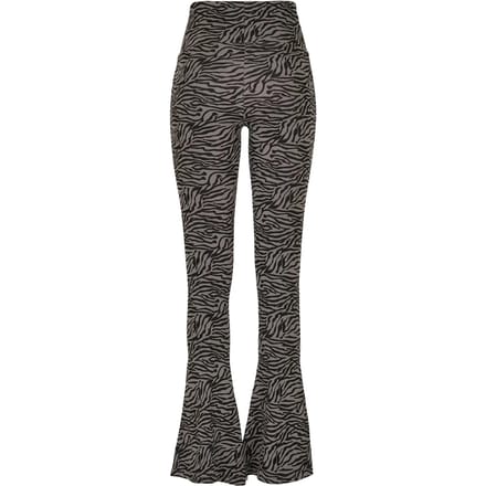 Urban Classics - High Waist Zebra Boot Cut Legging - 4XL - Grijs/Zwart