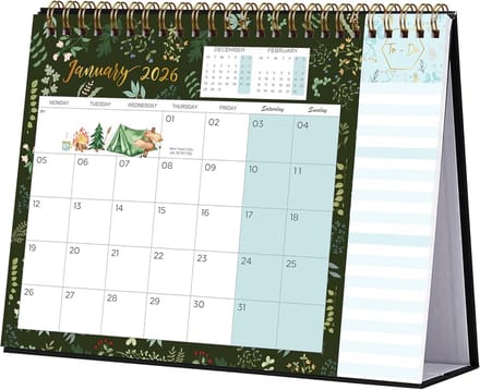 Stevige Bureaukalender 2026 met Overzichtelijk Jaarplan