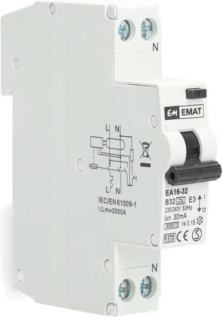 EMAT aardlekautomaat B32 1P+N 30mA Type A (85006010)