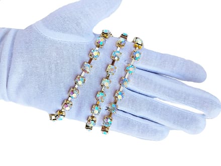 BamBella® - Strass ketting lint - 1 meter - SS38 2mm - Grote steentjes touw crystal Glitter band