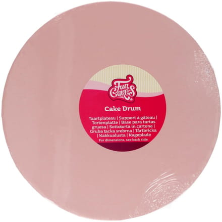 FunCakes Cake Drum Rond - Pastel Roze - Ø30 cm / 12 mm - Taartonderlegger - Taartkarton