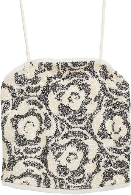 Glitter Bandeau Top met Verstelbare Bandjes Dames COMMA