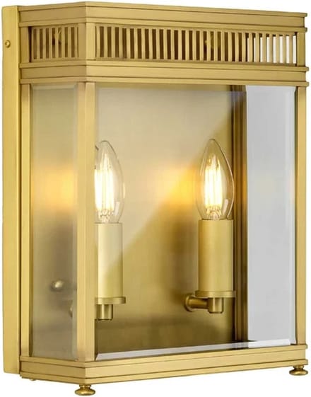 Elstead Lighting LED Buitenlamp Holborn | 2X E14 Max 40W | IP44 | Dimbaar | Brushed Brass