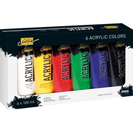 Solo Goya Acryl Basis, Set van 6 Acrylverf