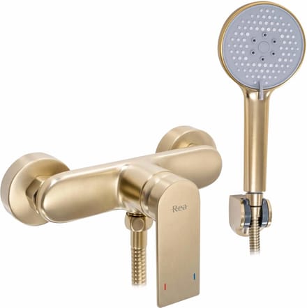 Rea Verso Regendouche Geborsteld Goud 6 Cm