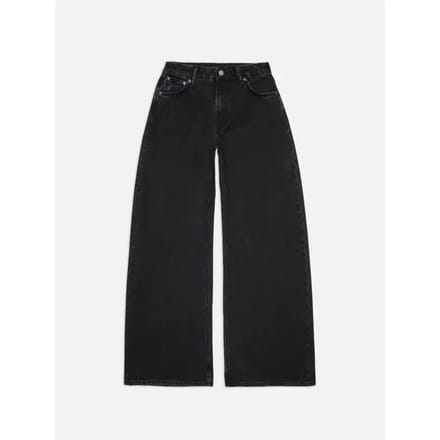 Dames Wide Leg Jeans Nudie Jeans Sonic Sue Friendly Black