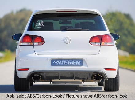 RIEGER - PERFORMANCE DIFFUSER AGGRESIVE - VOLKSWAGEN VW 6 GTI / GTD / OEM GOLF - GLOSSY BLACK