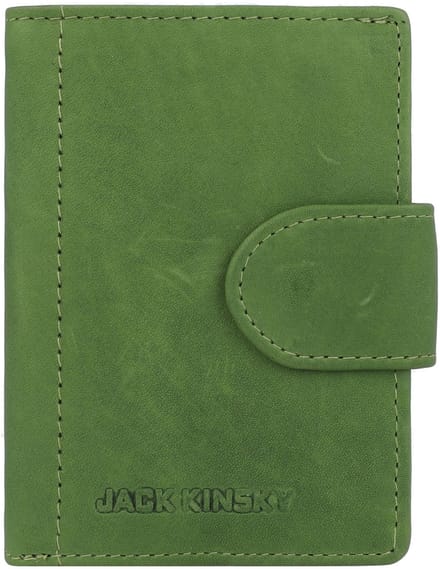 Jack Kinsky Aruba Portemonnee RFID-bescherming Leer 7.5 cm - Jongens - Staand formaat - apfel