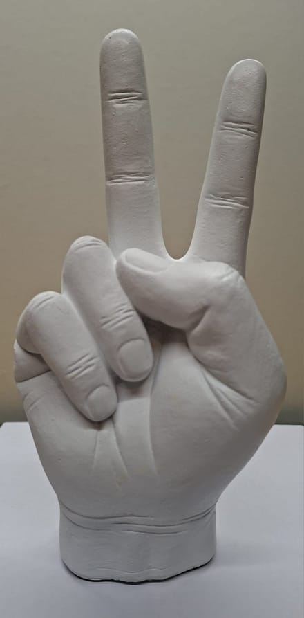 Hand Peace Beelden - 8 kleuren -wit - Losse beelden - Polyresin - Polystone - Wonen - Decoratie - Woondecoratie - Merchandise - Mancave