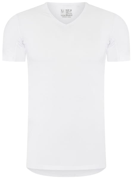 RJ Anti-Zweet Heren T-Shirt V-Hals Wit S