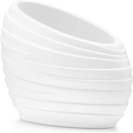 Zeller Tandenborstelhouder - wit - abstract - polyresin - 12 cm - badkamer beker