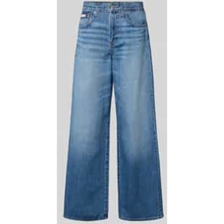 wide fit jeans met labeldetail