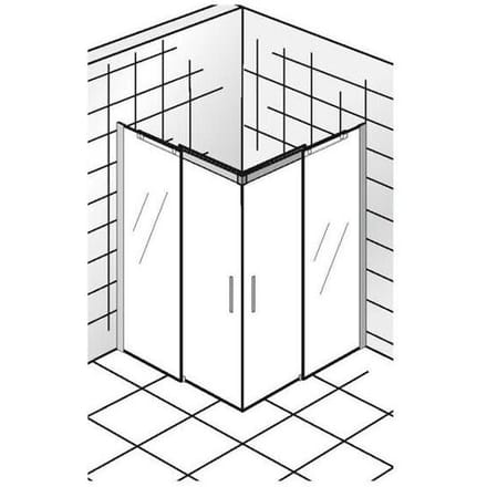HSK K2P sliding door corner entry 100cm