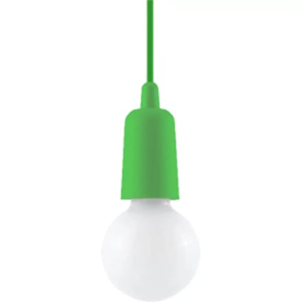 Sollux Lighting Hanglamp Diego - E27 - groente - PVC - 90x9x9cm