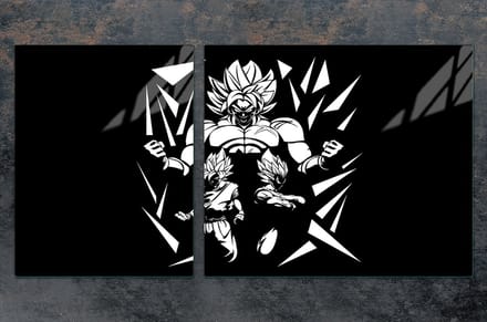 TMK ArtDeko - Snijplank en Beschermplaat - Anime Thema - 100x52 cm - Glas