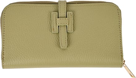 Giuliano lederen portemonee - Dames - Made in Italy - Pistach groen