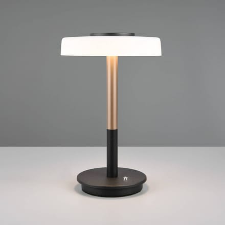 Trio Lighting LED tafellamp Celeste wit/bruin 35 cm glas/metaal Touchdim