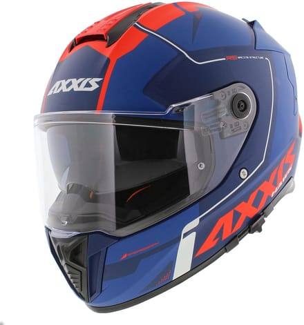 Axxis Hawk SV Integraal helm Spear C5 mat blauw rood