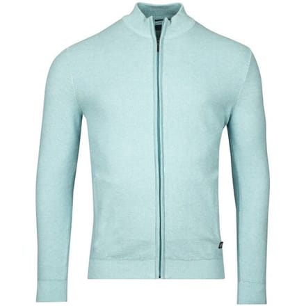 Baileys Vest Cardigan Zip Allover Plated Two-Tone Jacquard Aqua / male