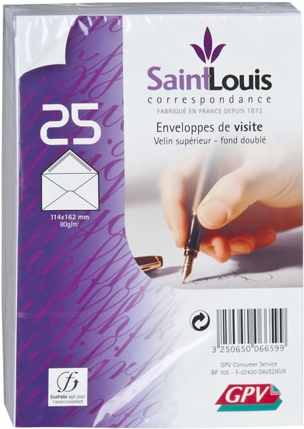 GPV visitekaartjes enveloppen, 114 x 162 mm, wit