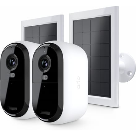 ARLO BUNDLE ESSENTIAL2 2K OUTDOOR CAMERA 2-PACK + 2-SOLAR PANEL VMK3250-100EUS IP-Bewakingscameraset Met 2 cameras 2688 x 1520 Pixel