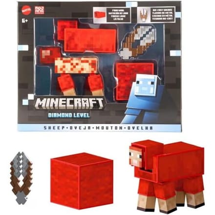 MATTEL Minecraft diamanten niveau schaap actiefiguur - 14 cm, JCV22