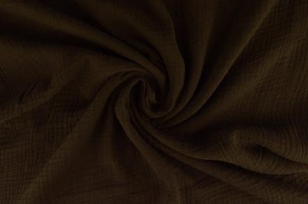 Hydrofiel stof / Mousseline stof / Bruin / 10 meter