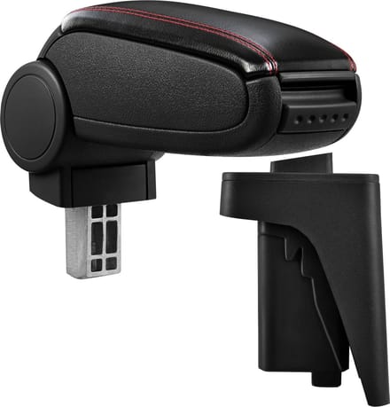 Armsteun Audi A3 S3 8P 2004-10 kunstleer zwart rood stiksel