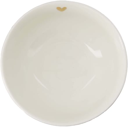 Zusss Kom Hartje Keramiek White / Gold