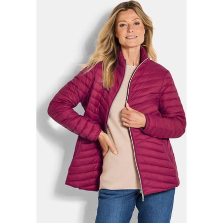 Donsjack met elegant stiksel - bordeaux - Gr. 44 van Goldner Fashion